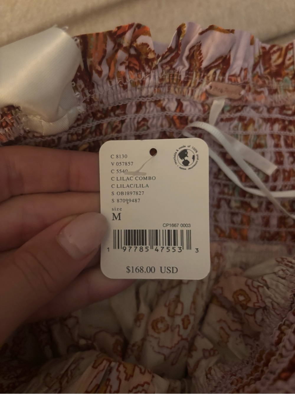 Free People Cream, Orange & Aqua Floral Maxi Dress - Picture 2 of 3